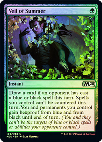 マジック：ザ・ギャザリング - MTG  FOIL veil of summer  M20 英 M20 夏の帳 英語版 FOIL veil of summer フォイル MTG