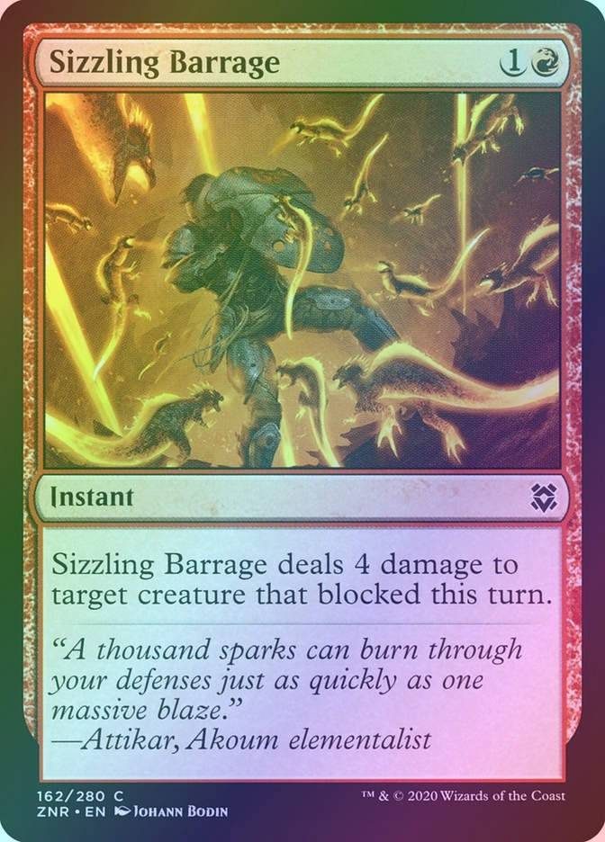 Sizzling Barrage (ZNR) (162) / Foil