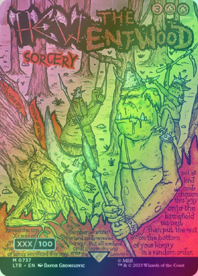 Hew the Entwood (LTR) (737z) / Borderless / Double Rainbow Foil