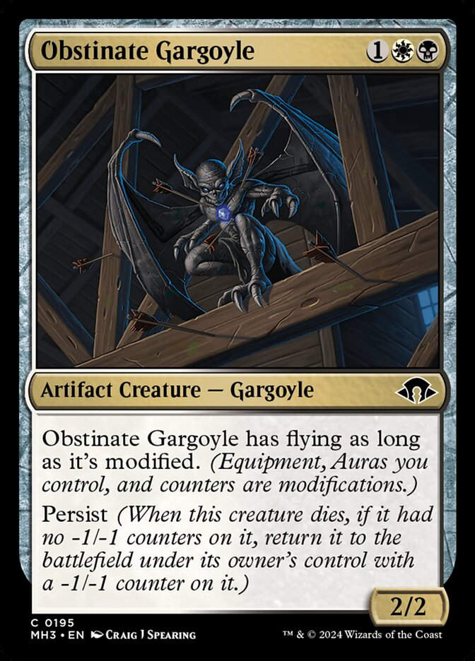 Obstinate Gargoyle (MH3) (195)