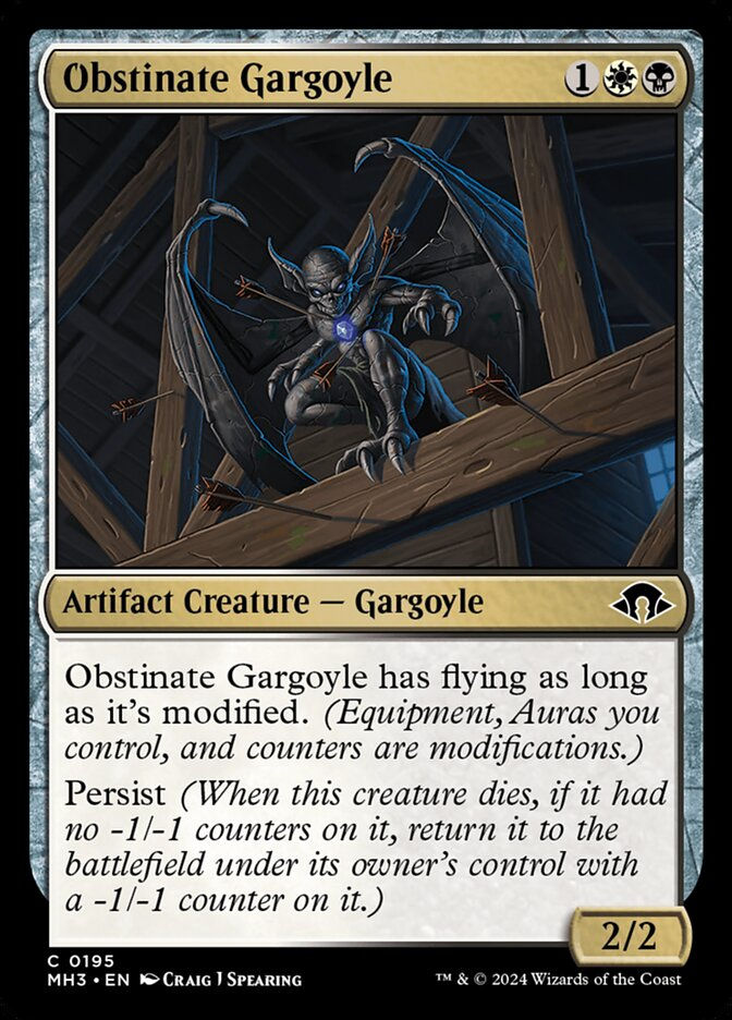 Obstinate Gargoyle (MH3) (195)