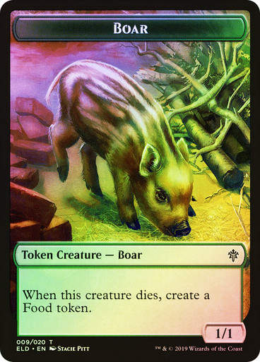 Boar Token // Food Token (#18) (TELD) / Foil