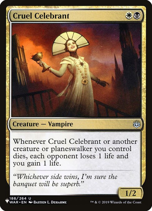 Cruel Celebrant (PLST) (WAR-188)