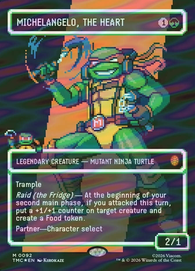 Michelangelo, the Heart (TMC) (92) / Borderless / Surge Foil