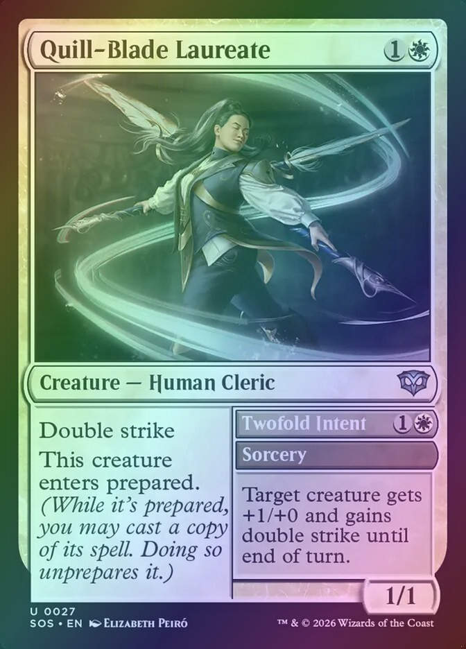 Quill-Blade Laureate // Twofold Intent (SOS) (27) / Foil
