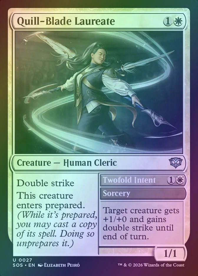 Quill-Blade Laureate // Twofold Intent (SOS) (27) / Foil
