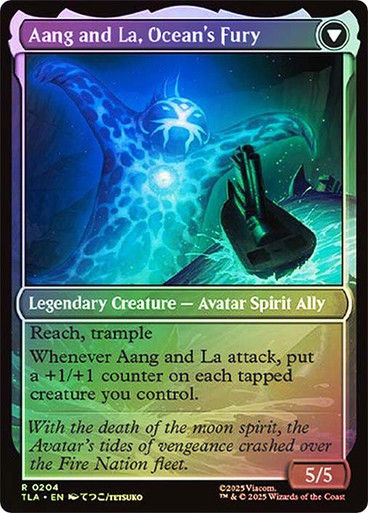 Aang, Swift Savior // Aang and La, Ocean's Fury (TLA) (204) / Foil — cara 2 de 2