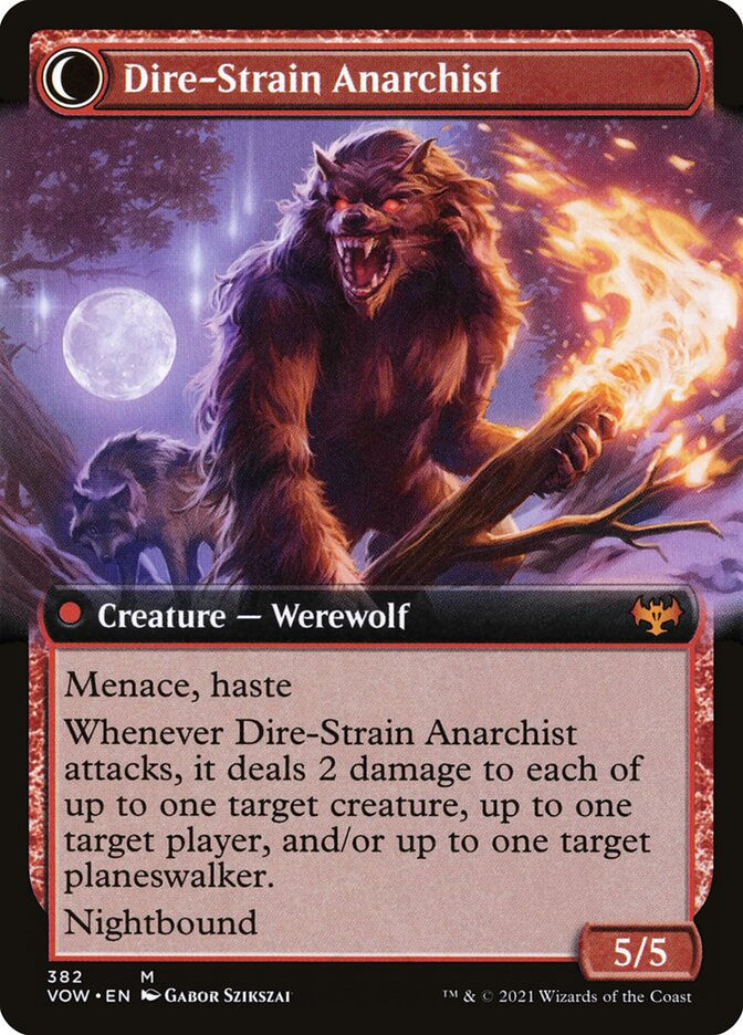 Volatile Arsonist // Dire-Strain Anarchist (VOW) (382) / Extended Art — cara 2 de 2