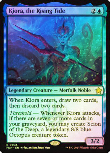 Kiora, the Rising Tide (FDN) (45) / Foil