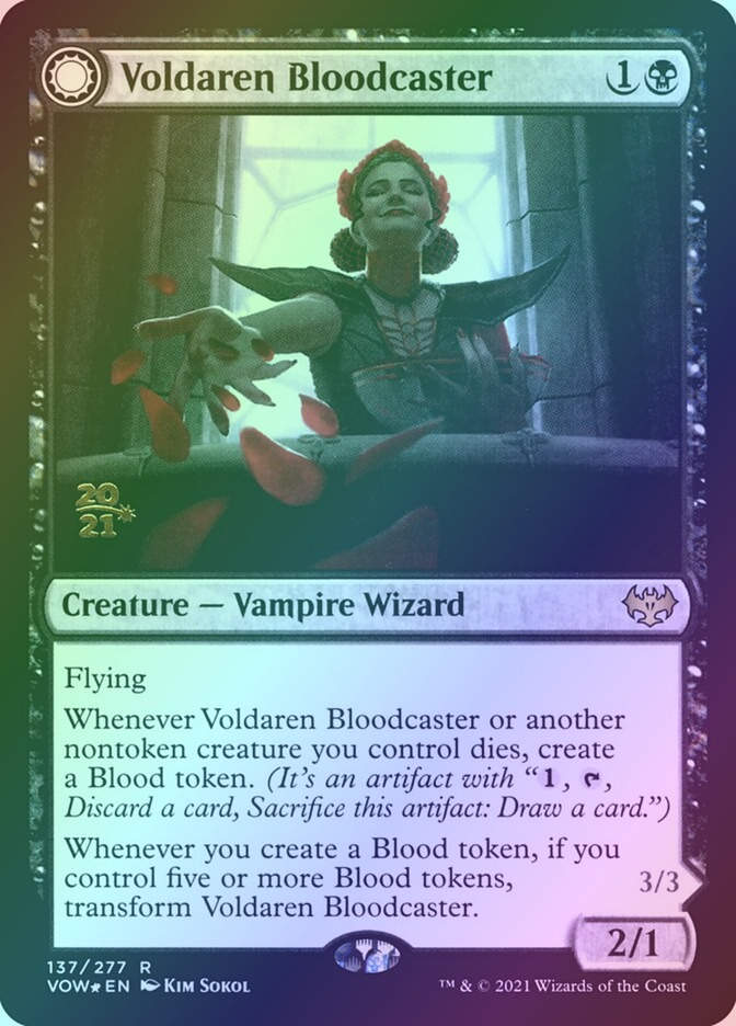 Voldaren Bloodcaster // Bloodbat Summoner (PVOW) (137s) / Foil