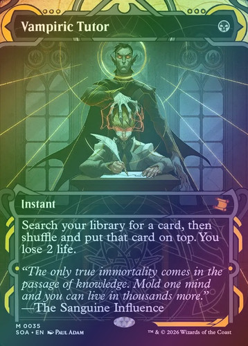 Vampiric Tutor (SOA) (35) / Borderless / Showcase / Foil | MTG