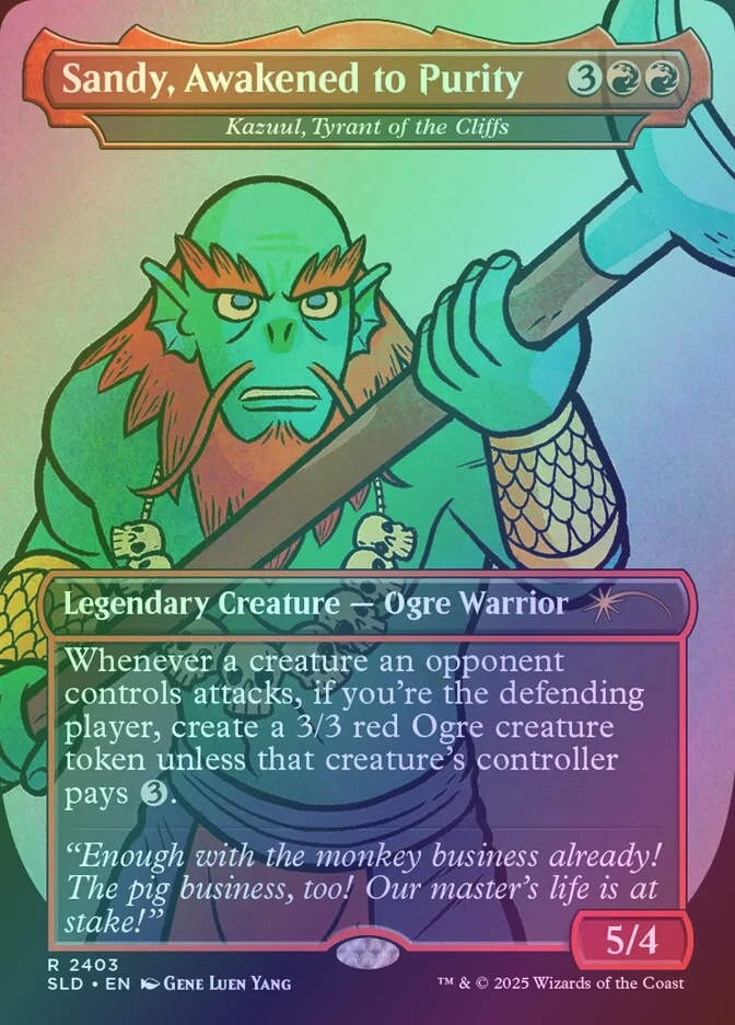 Kazuul, Tyrant of the Cliffs (SLD) (2403) / Borderless / Foil