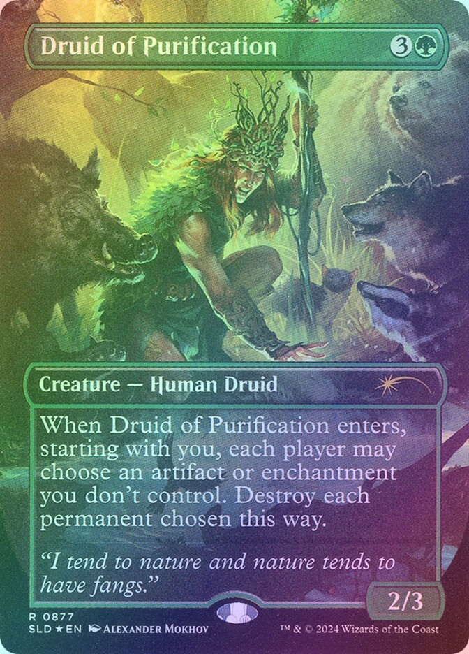 Druid of Purification (SLD) (877) / Borderless / Foil