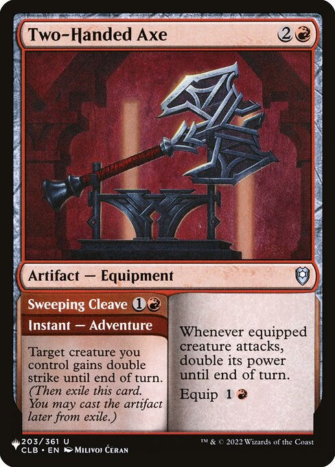 Two-Handed Axe // Sweeping Cleave (PLST) (CLB-203)
