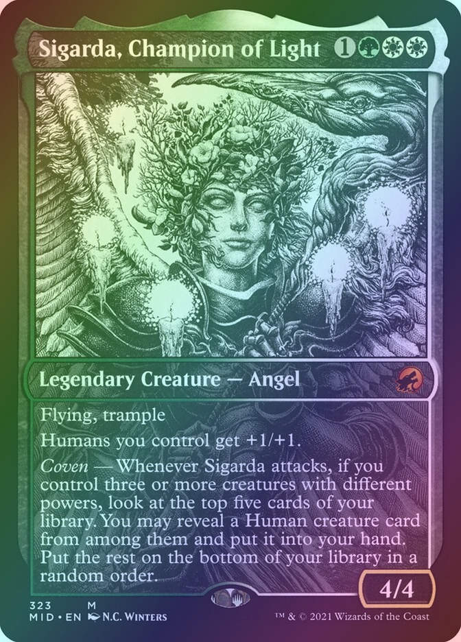 Sigarda, Champion of Light (MID) (323) / Showcase / Foil