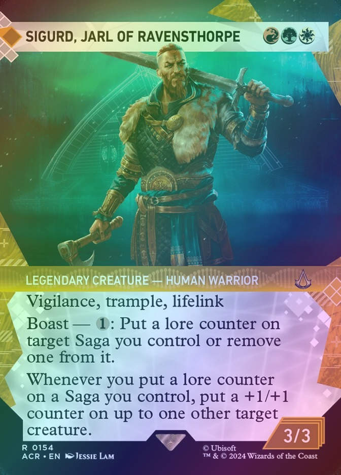 Sigurd, Jarl of Ravensthorpe (ACR) (154) / Borderless / Showcase / Foil
