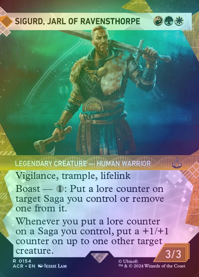 Sigurd, Jarl of Ravensthorpe (ACR) (154) / Borderless / Showcase / Foil