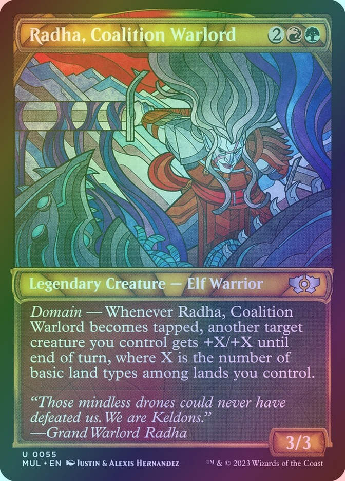 Radha, Coalition Warlord (MUL) (55) / Showcase / Foil