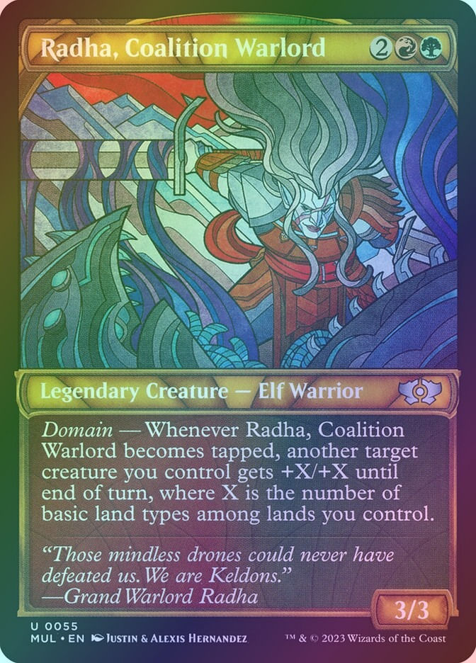 Radha, Coalition Warlord (MUL) (55) / Showcase / Foil
