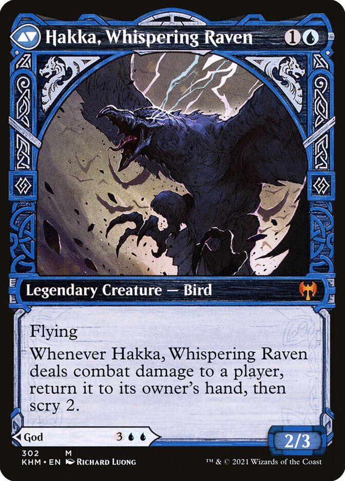 Alrund, God of the Cosmos // Hakka, Whispering Raven (KHM) (302) / Showcase — cara 2 de 2