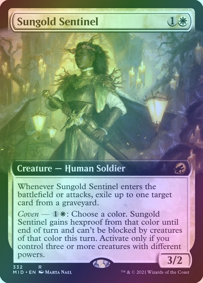 Sungold Sentinel (MID) (332) / Extended Art / Foil