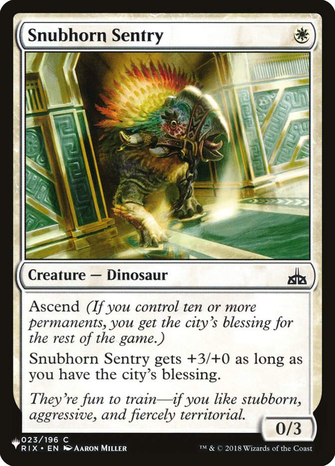 Snubhorn Sentry (The List)