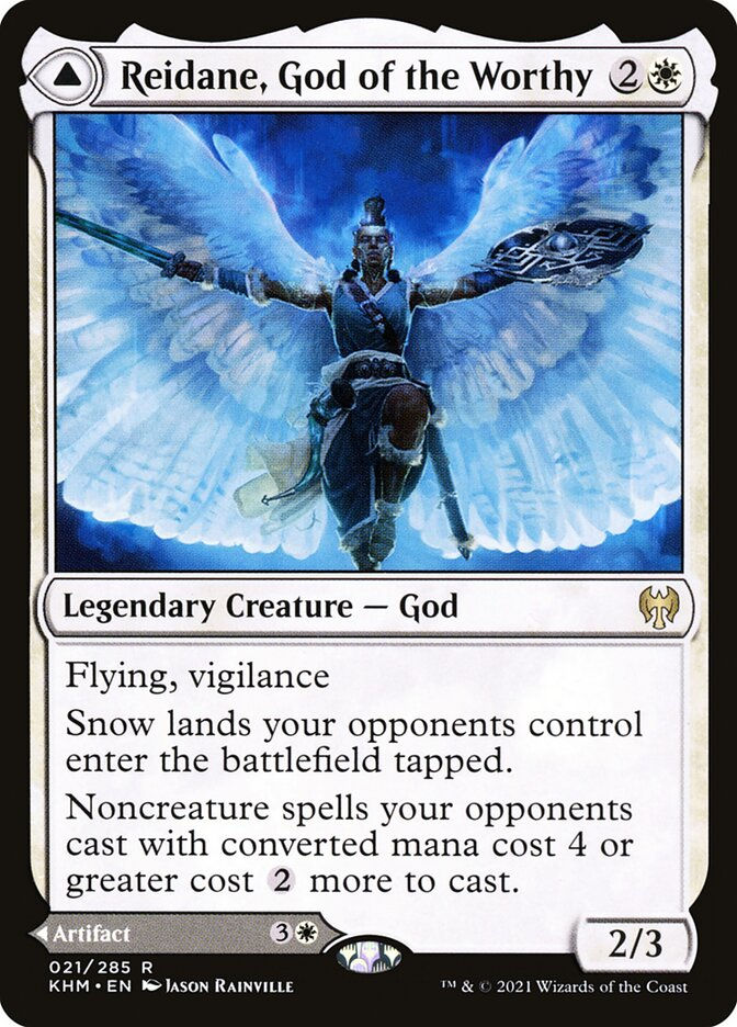 Reidane, God of the Worthy // Valkmira, Protector's Shield (KHM) (21) — cara 1 de 2