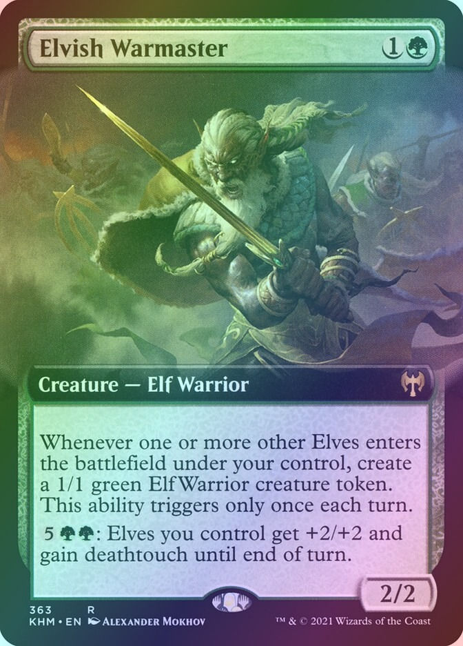 Elvish Warmaster (KHM) (363) / Extended Art / Foil