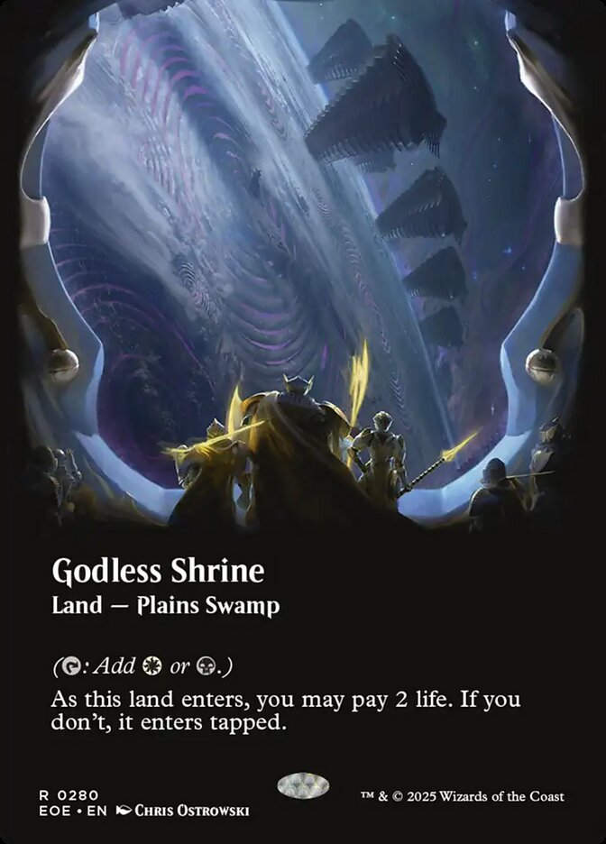 Godless Shrine (EOE) (280) / Borderless / Extended Art