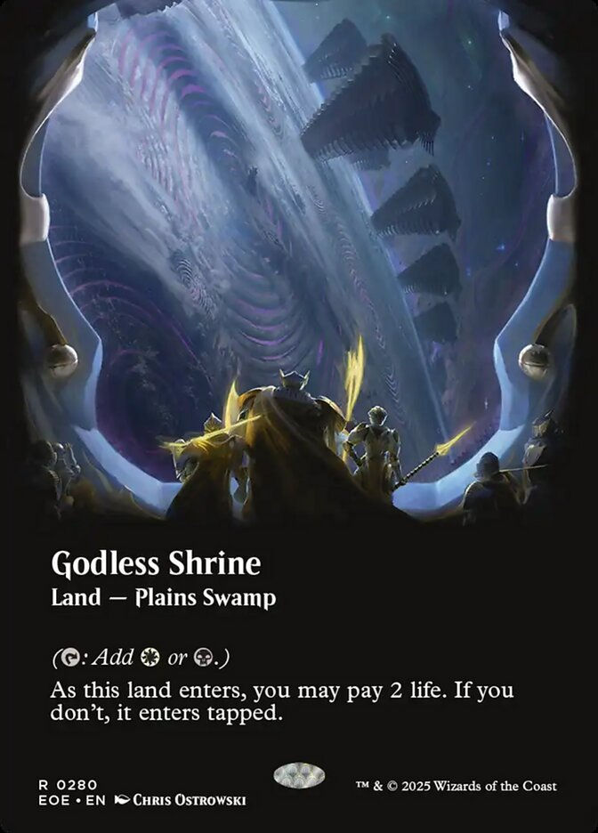 Godless Shrine (EOE) (280) / Borderless / Extended Art