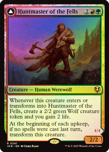 Huntmaster of the Fells // Ravager of the Fells (INR) (241) / Foil — cara 1 de 2