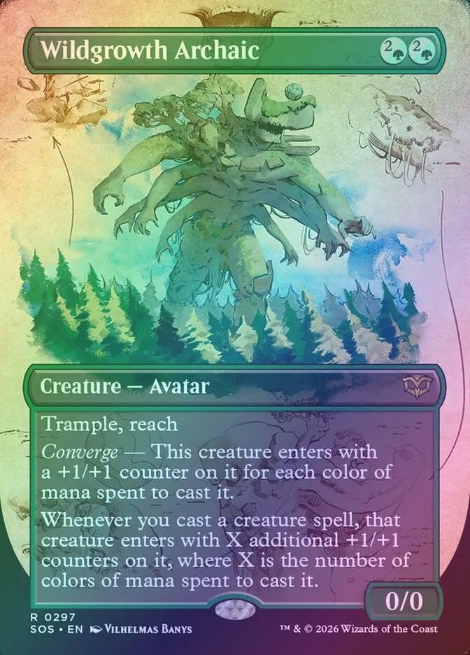 Wildgrowth Archaic (SOS) (297) / Borderless / Showcase / Foil