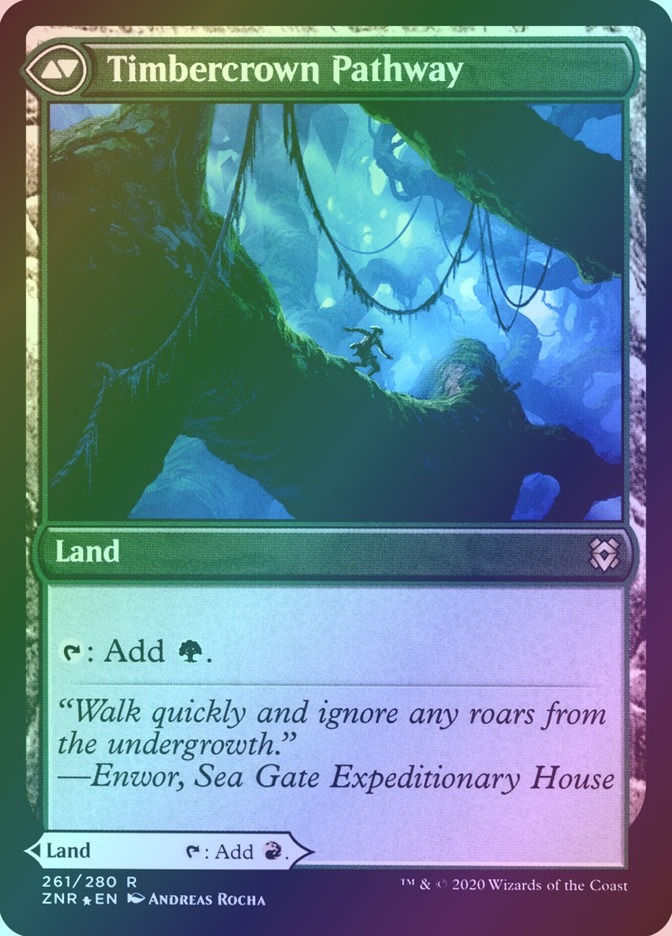 Cragcrown Pathway // Timbercrown Pathway (PZNR) (261s) / Foil — cara 2 de 2