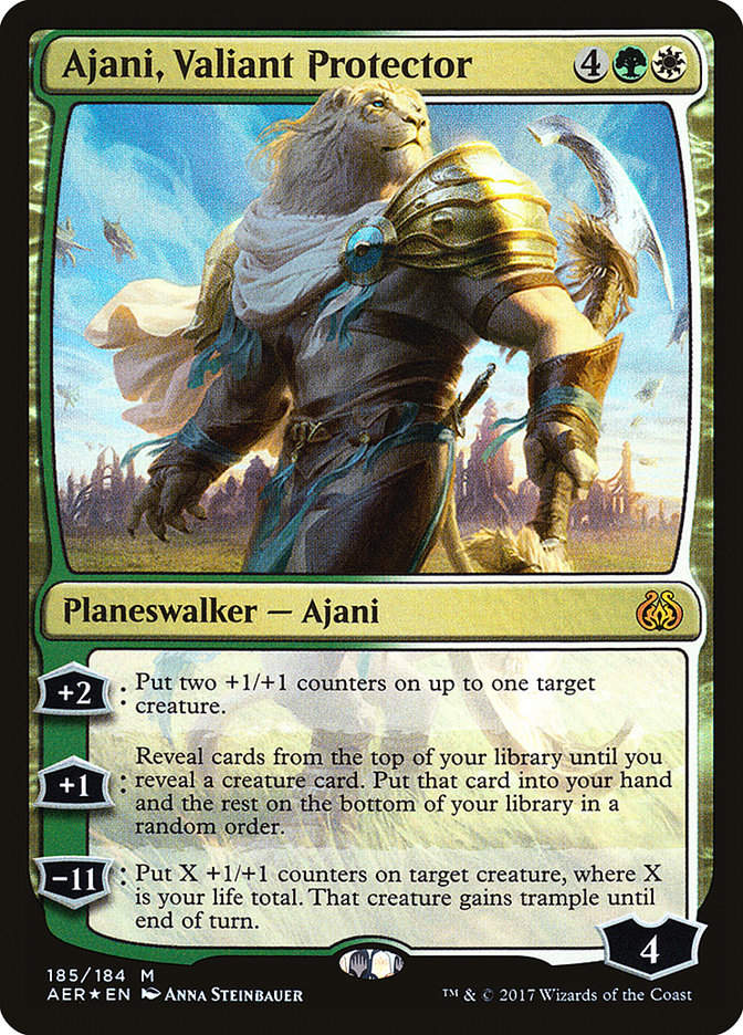 Ajani, Valiant Protector (AER) (185) / Foil
