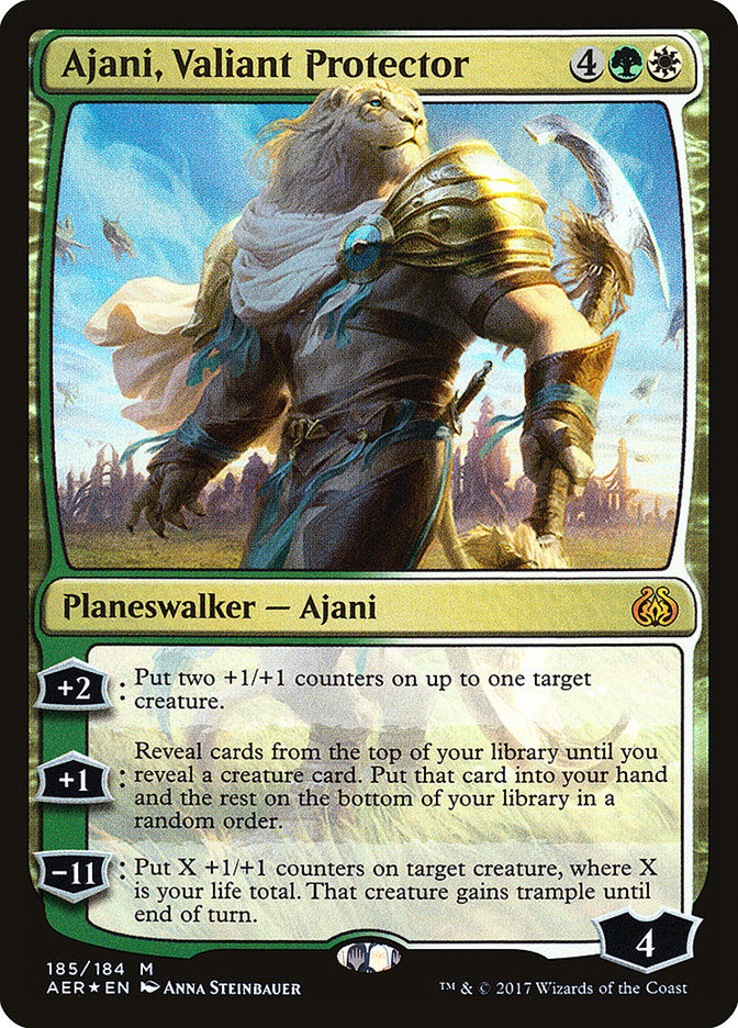 Ajani, Valiant Protector (AER) (185) / Foil