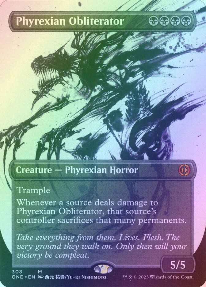 Phyrexian Obliterator (ONE) (308) / Borderless / Showcase / Foil