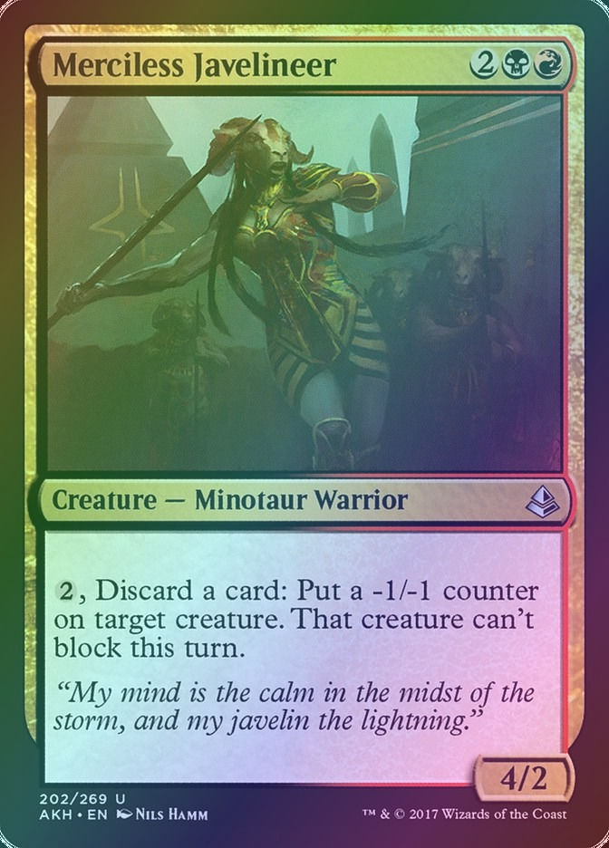 Merciless Javelineer (AKH) (202) / Foil