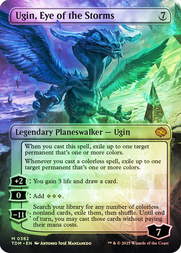 Ugin, Eye of the Storms (TDM) (382) / Foil / Borderless — cara 2 de 2