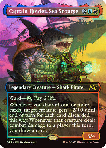 Captain Howler, Sea Scourge (DFT) (361) / Foil / Borderless