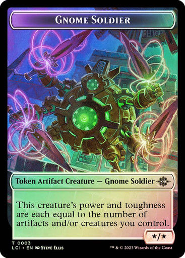 Gnome Token // Gnome Soldier Token (lci_tf) — cara 2 de 2