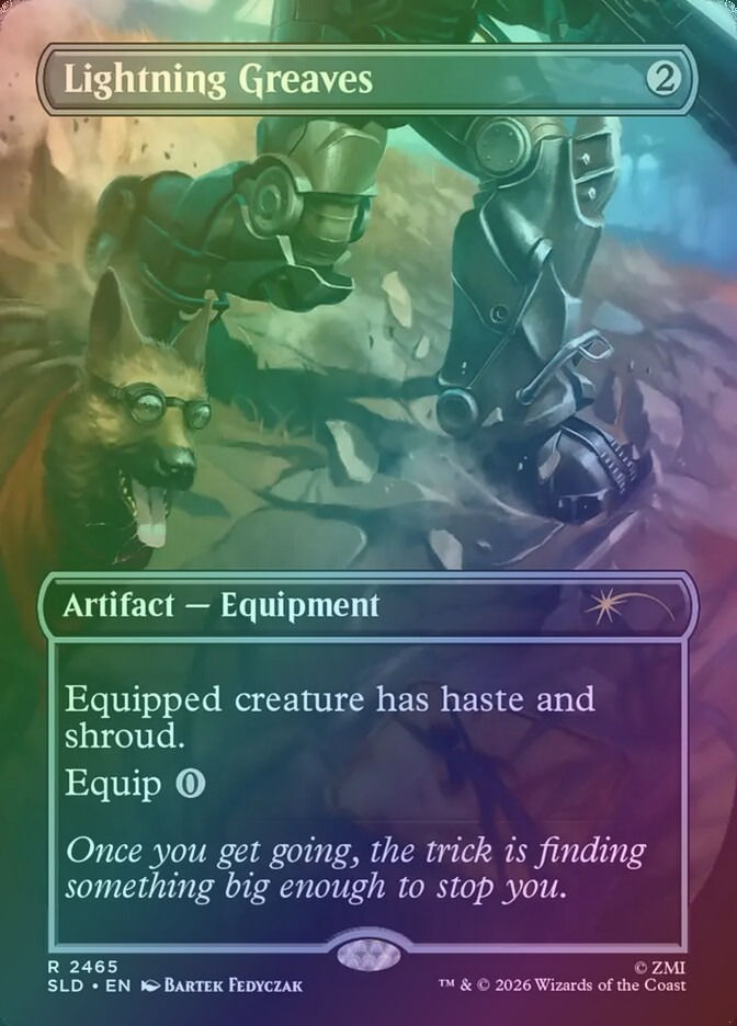 Lightning Greaves (SLD) (2465) / Borderless / Foil