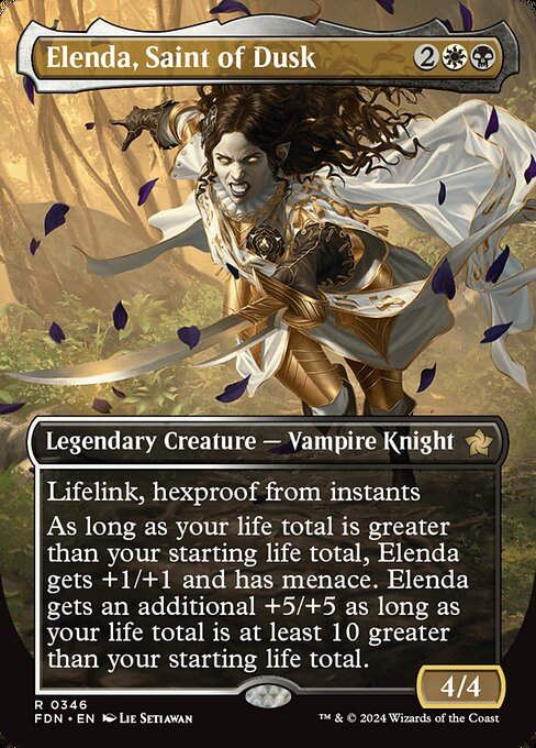 Elenda, Saint of Dusk (FDN) (346) / Borderless