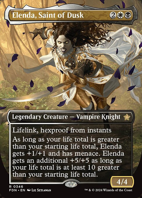 Elenda, Saint of Dusk (FDN) (346) / Borderless