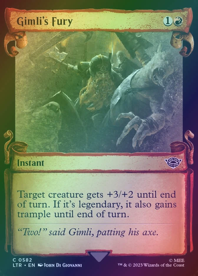 Gimli's Fury (LTR) (582) / Showcase / Foil