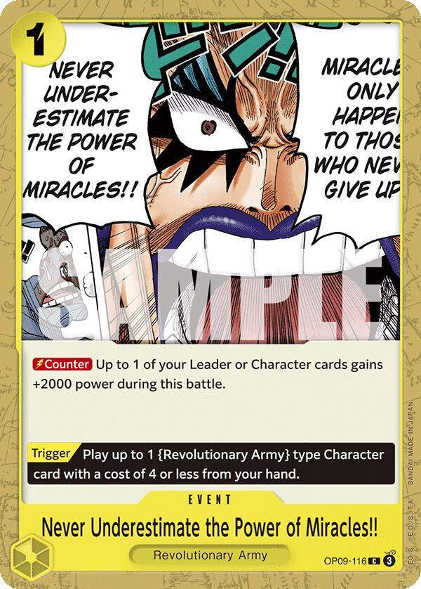 Never Underestimate the Power of Miracles!! (OP09-116)