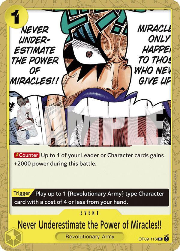 Never Underestimate the Power of Miracles!! (OP09-116)