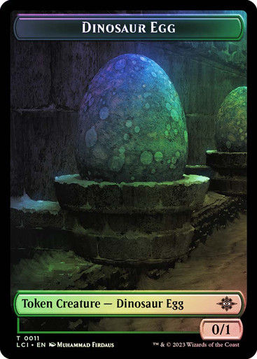 Dinosaur Token (#010) // Dinosaur Egg Token (lci_tf) — cara 2 de 2