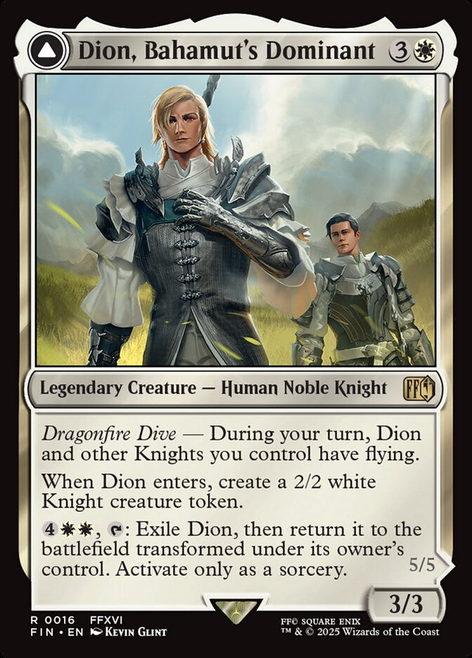 Dion, Bahamut's Dominant // Bahamut, Warden of Light (FIN) (16) — cara 1 de 2