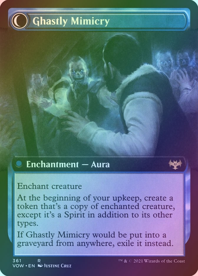Mirrorhall Mimic // Ghastly Mimicry (VOW) (361) / Extended Art / Foil — cara 2 de 2