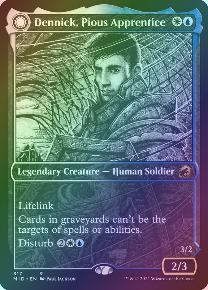 Dennick, Pious Apprentice // Dennick, Pious Apparition (MID) (317) — cara 1 de 2